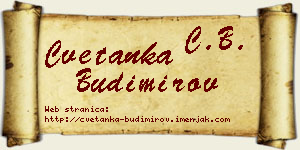 Cvetanka Budimirov vizit kartica